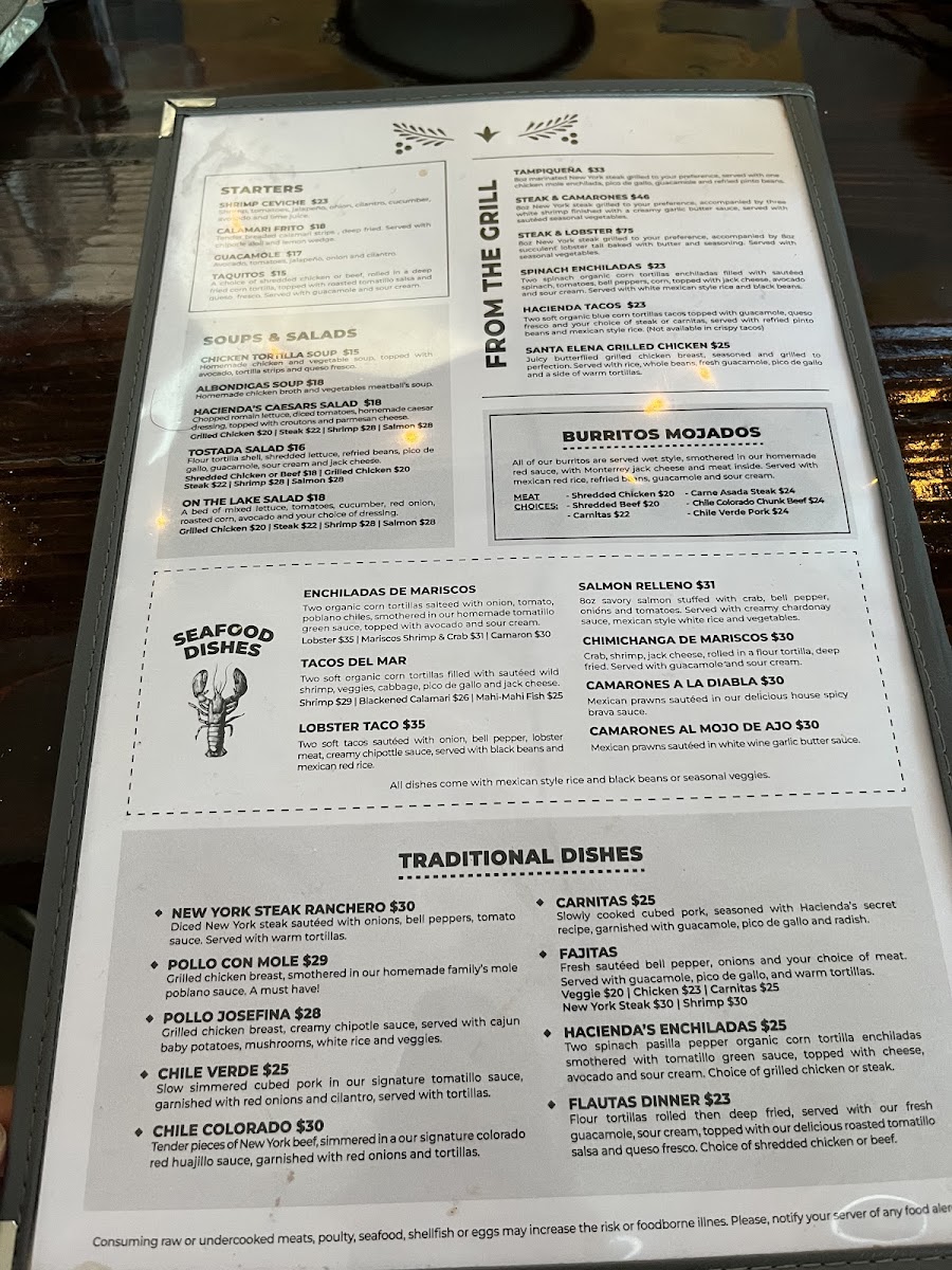 Menu Hacienda On The Lake-10